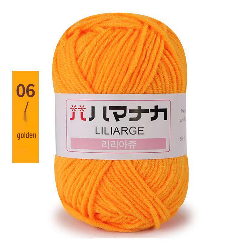 4-Ply Milk Cotton Yarn for Scarf, Doll, Bag, Medium-Thick Baby Crochet & Knitting DIY Material
