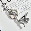 Alloy Flamingo Pendant Cute Cartoon Big Dinosaur Keychain Premium Bag Keychain Pendant