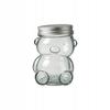 Glass jar TEDDY BEAR 80ml with a lid for preserves, spices, honey, decoration