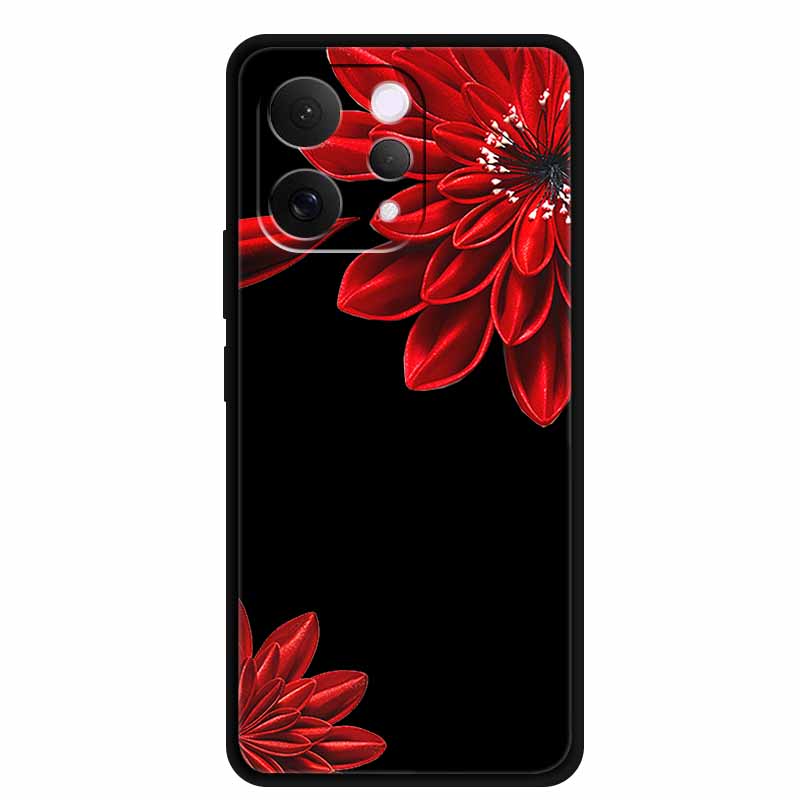 Coque For Vivo S50 V2528A Case 6.59" Black Silicone Case Cartoon Cat Shockproof Soft Back Cover For Vivo S50 5G 2025 Phone Case