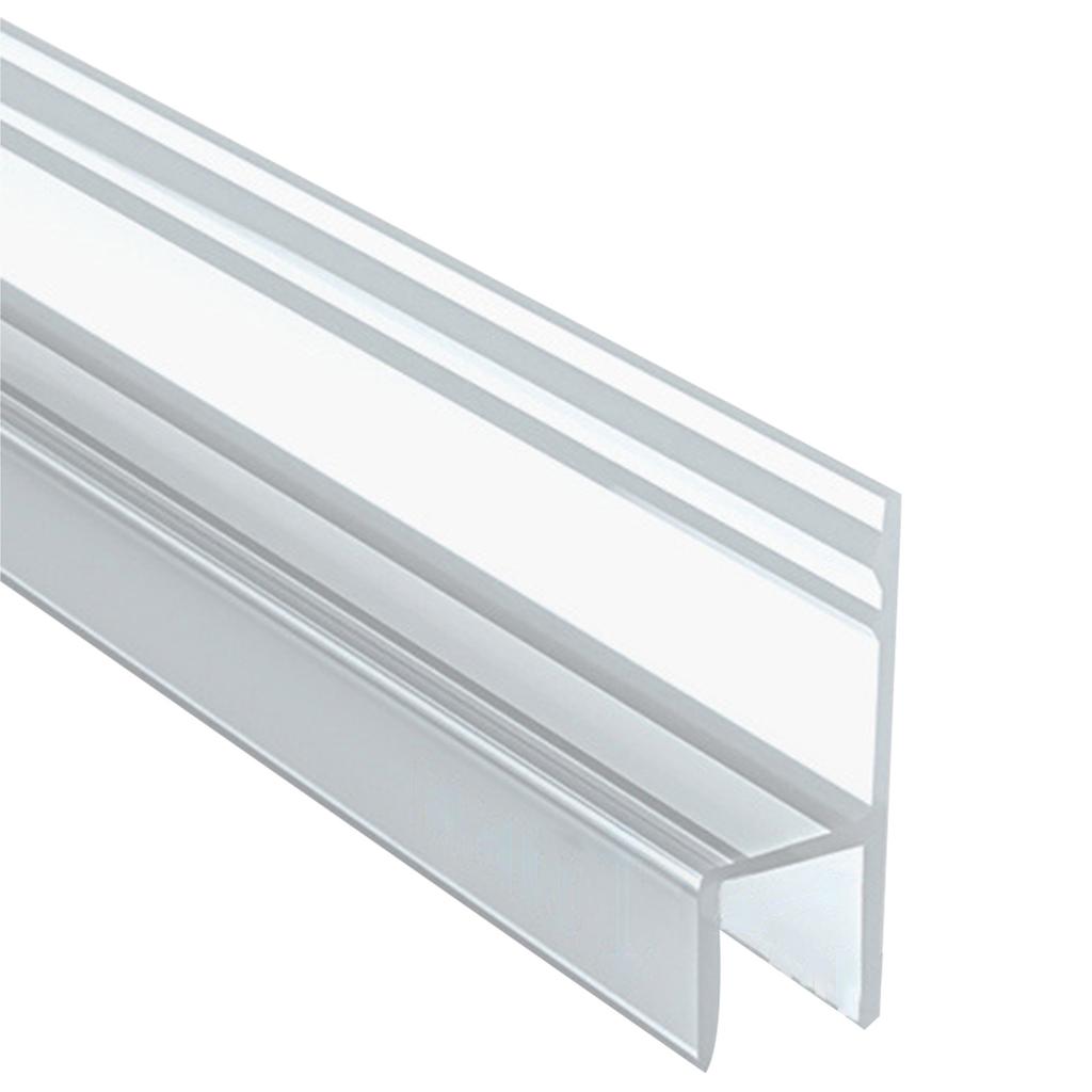 H-образные уплотнительные полосы для стеклянной двери ванной комнаты, водонепроницаемые, изготовлены из прочного силикона для предотвращения протечек и легкой установки.