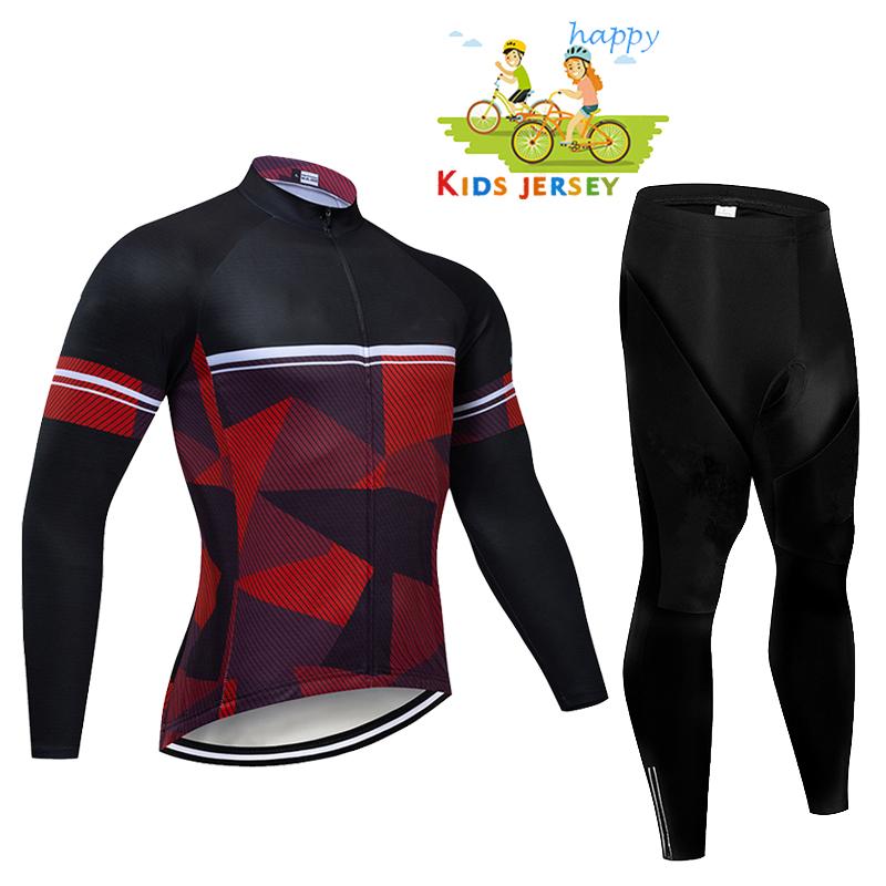 Children Long Sleeve Cycling Jersey 2026 Autumn Kids Cycling Jersey Set Boy Girl MTB Bicycle Breathable Cycling Clothing