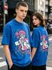 Unisex shirt Cotton Oversize Large Size Vintage Washed Demon Slayer