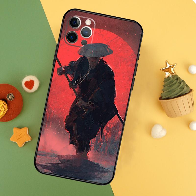 Япония Чехол для телефона Самурай Ниндзя для iPhone 17 16 16E 15 14 12 11 13 Pro Max 12 13 Mini 17Air Ударопрочный чехол