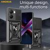 AMORUS Чехол-подставка для Xiaomi Redmi Turbo 4 5G/Poco X7 Pro 5G PC+TPU Чехол для телефона со сдвижной шторкой для камеры