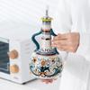 Бинауральная керамическая бутылка для оливкового масла в богемном стиле, бытовая кухонная бутылка для соевого соуса, уксуса, приправ, многофункциональная