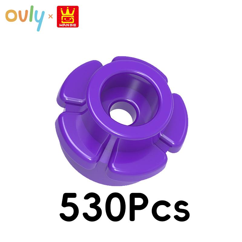 WANGE Пятилепестковый цветок Конструктор 530 деталей Маленькие совместимые кубики Элементы фермы Аксессуары MOC DIY Насыпью Детская игрушка №24866