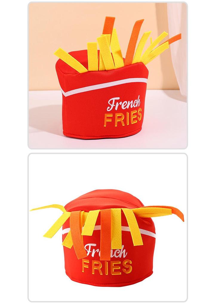 Cross-border Thanksgiving Party Burger & Fries Hat with Food Decorations