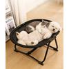 Foldable Pet Cot for Cats and Small Dogs, Elevated Dog Bed with Breathable Mesh, Portable Cat Hammock, Removable Washable Cover
