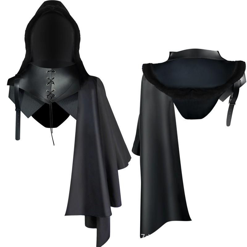 Medieval Knight Cloak Halloween Vampire Cosplay Costume Gothic Devil Shawl Roleplay