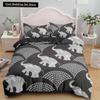 Bohemian Elephant Bedding Sets Queen King Size Colorful 2/3Pcs Duvet Cover Boho Psychedelic Indian Mandala Polyester Quilt Cover