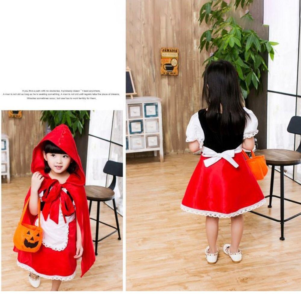 С накидкой на Хэллоуин платье принцессы корзина для девочек принцессы костюмы новый костюм Красной Шапочки