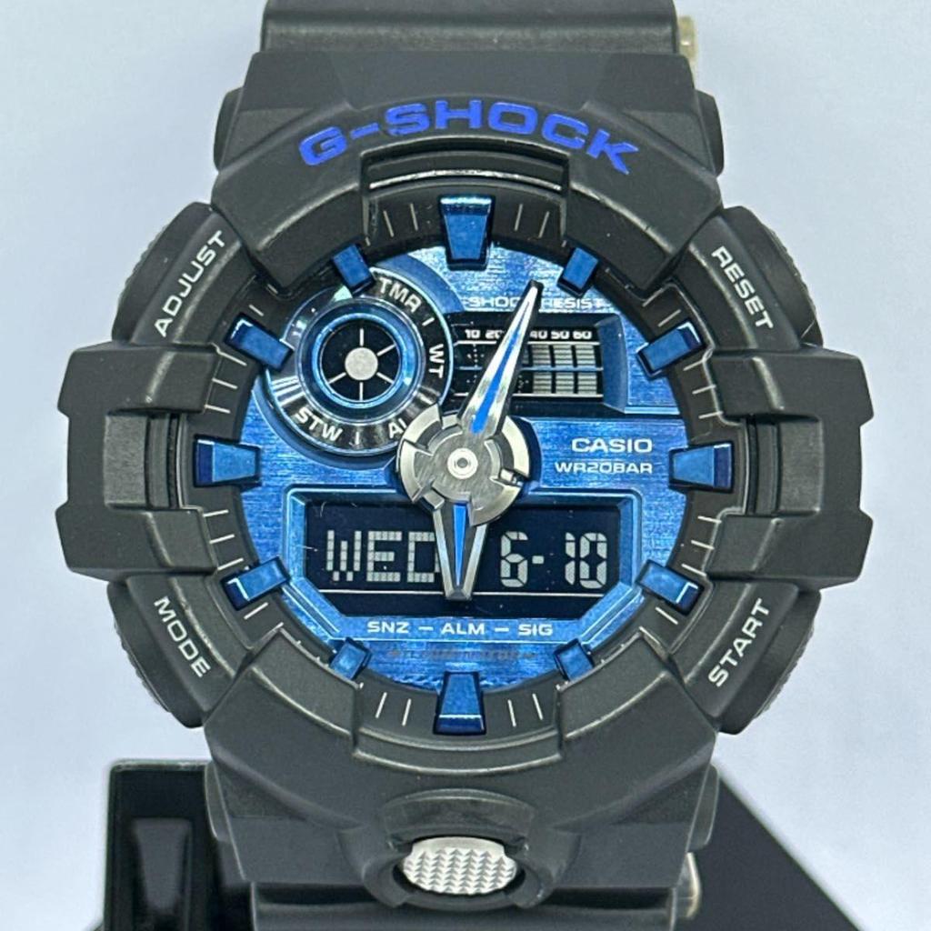 Б/у Новая батарея заменена Хорошее состояние CASIO G-SHOCK Casio G-Shock GA-710-1A2JF Синий Большой корпус Y2K