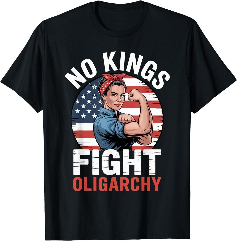 No Kings Fight Oligarchy T-Shirt, Gildan 5000, Unisex Tee Unisex T-Shirt