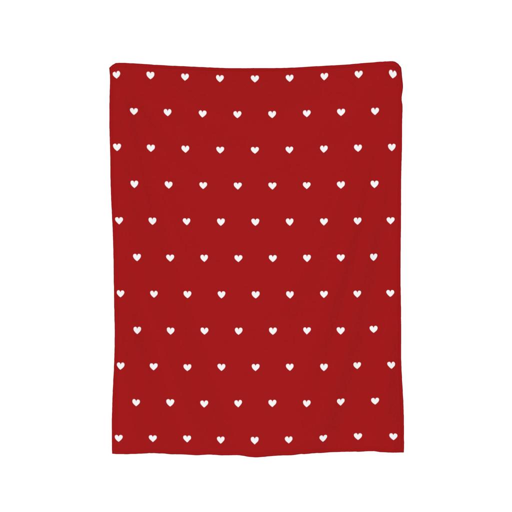 Scratched Heart Pattern Blankets Velvet Print Portable Lightweight Throw Blankets for Bed Outdoor Plush Thin Quilt