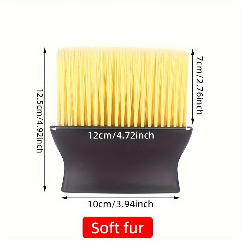 2-in-1 Car Detailing Brush Set, Soft Yellow & Stiff Black Bristles, for Dashboard, Air Vents, Button Detailing, Auto Interior Cleaning Tools