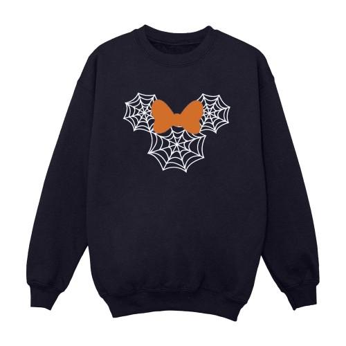 Disney Mens Minnie Mouse Spider Web Head Sweatshirt