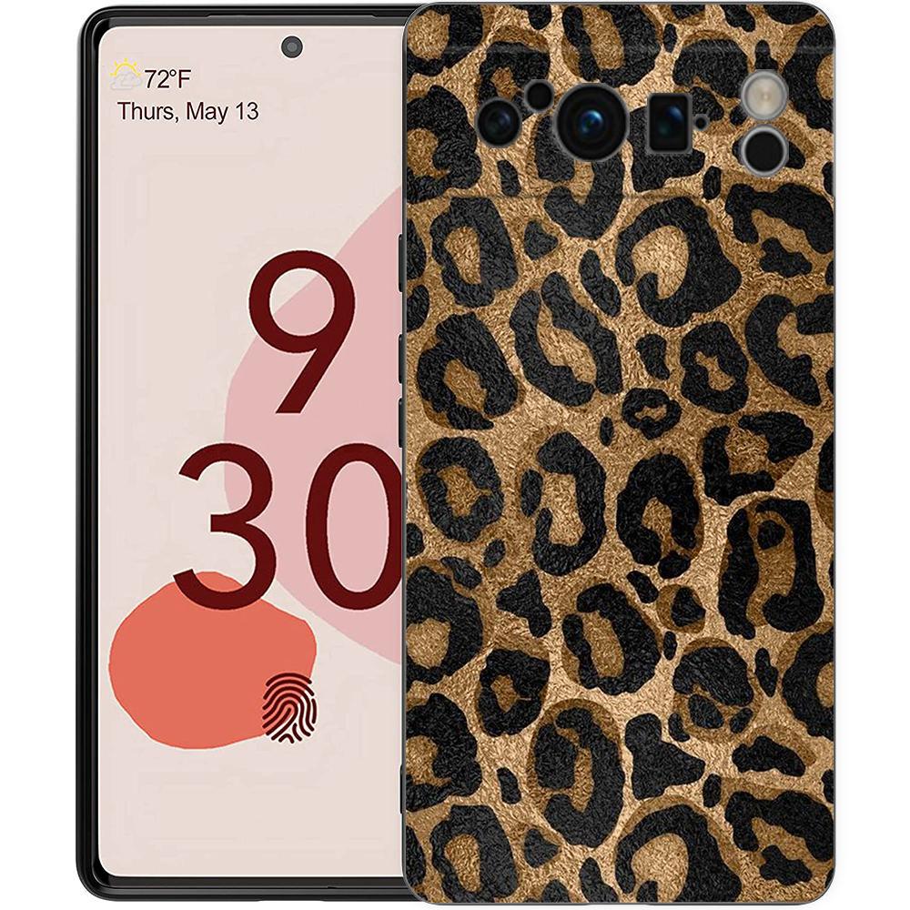 Чехол для телефона с принтом леопарда и гепарда для Google Pixel 8 7 6 Pro 8A 6A 7A 5G, мягкий силиконовый, противоударный, ТПУ, черный чехол, Fundas