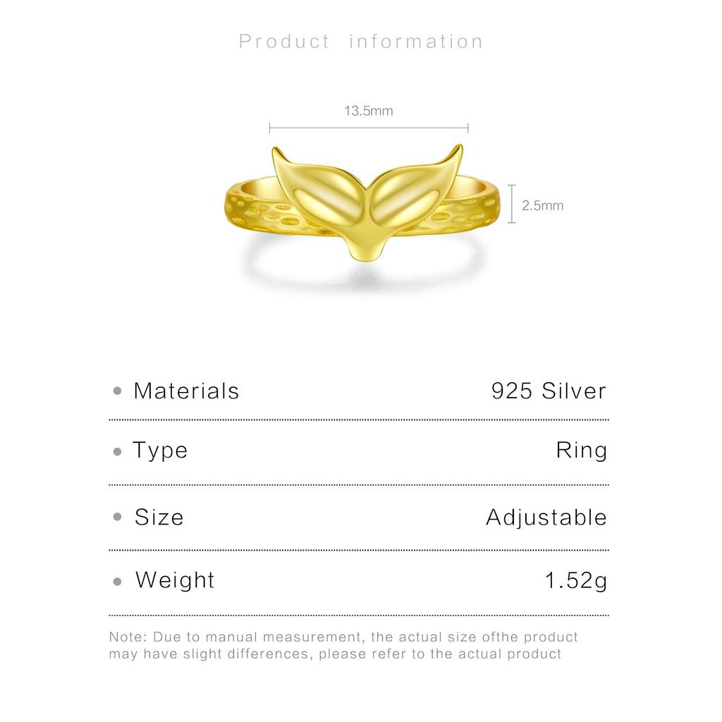 ANDYWEN Кольцо из стерлингового серебра 925 пробы, золото, рыбий хвост, регулируемое геометрическое кольцо неправильной формы для женщин, модные ювелирные изделия, подарки