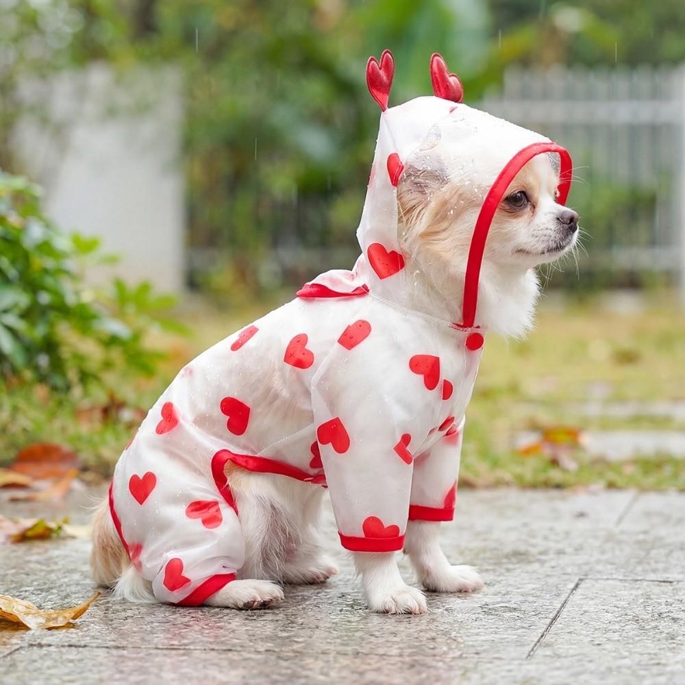 High Visibility Dog Rain Cloak Waterproof Pet Clothes Pet Rain Jacket for Walking