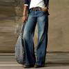 Ретро повседневные прямые широкие джинсы женские однотонные с высокой талией свободные джинсовые брюки простой базовый стиль для поездок на работу весна и лето новая мода