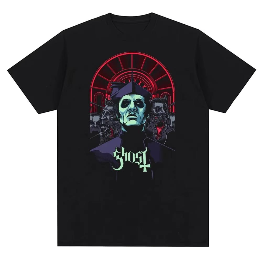 New Ghost Band T-shirt Kid Men T-Shirt Oversize Fashion Cool London Singer Fans Summer Short Sleeve Print Rock Plain Women Tees