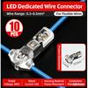T-образные 2-контактные 2-направленные разъемы для проводов LED, с защелкой, вставляемые, универсальные, компактные, T1 T2