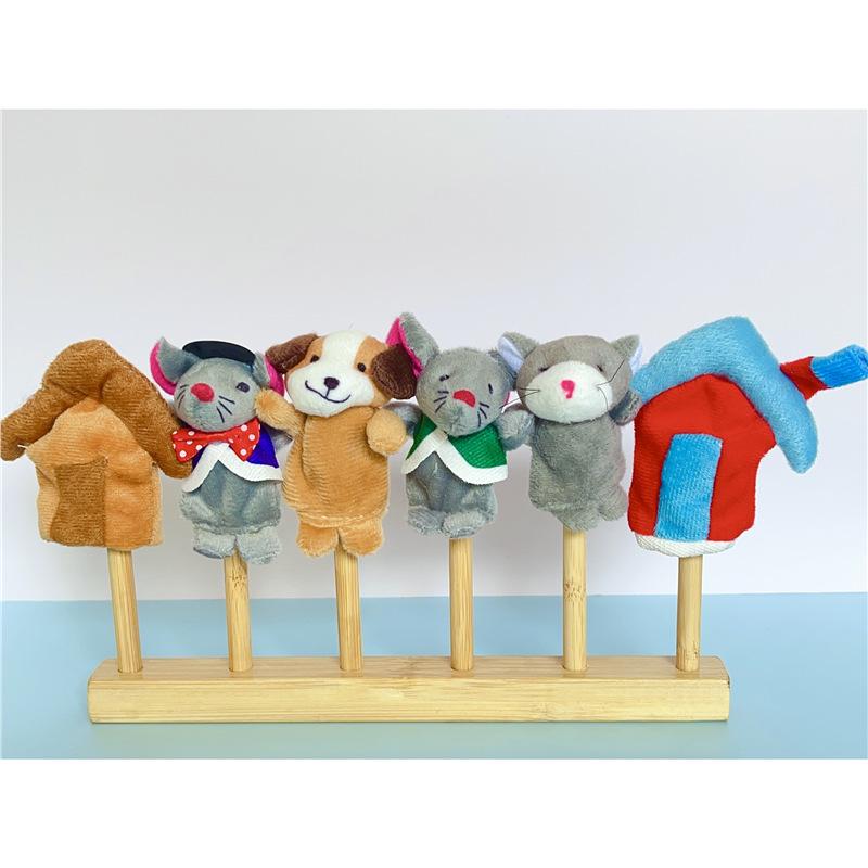 Подставка для пальчиковых кукол в виде животных для языковых зон детского сада и кукольного домика