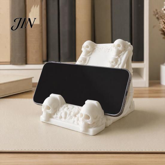 Artistic Phone Stand 3D Printed Skeleton Mobile Holder, Universal Stand, Decorative Desktop Holder Support, Creative Skulls for All Models Energy