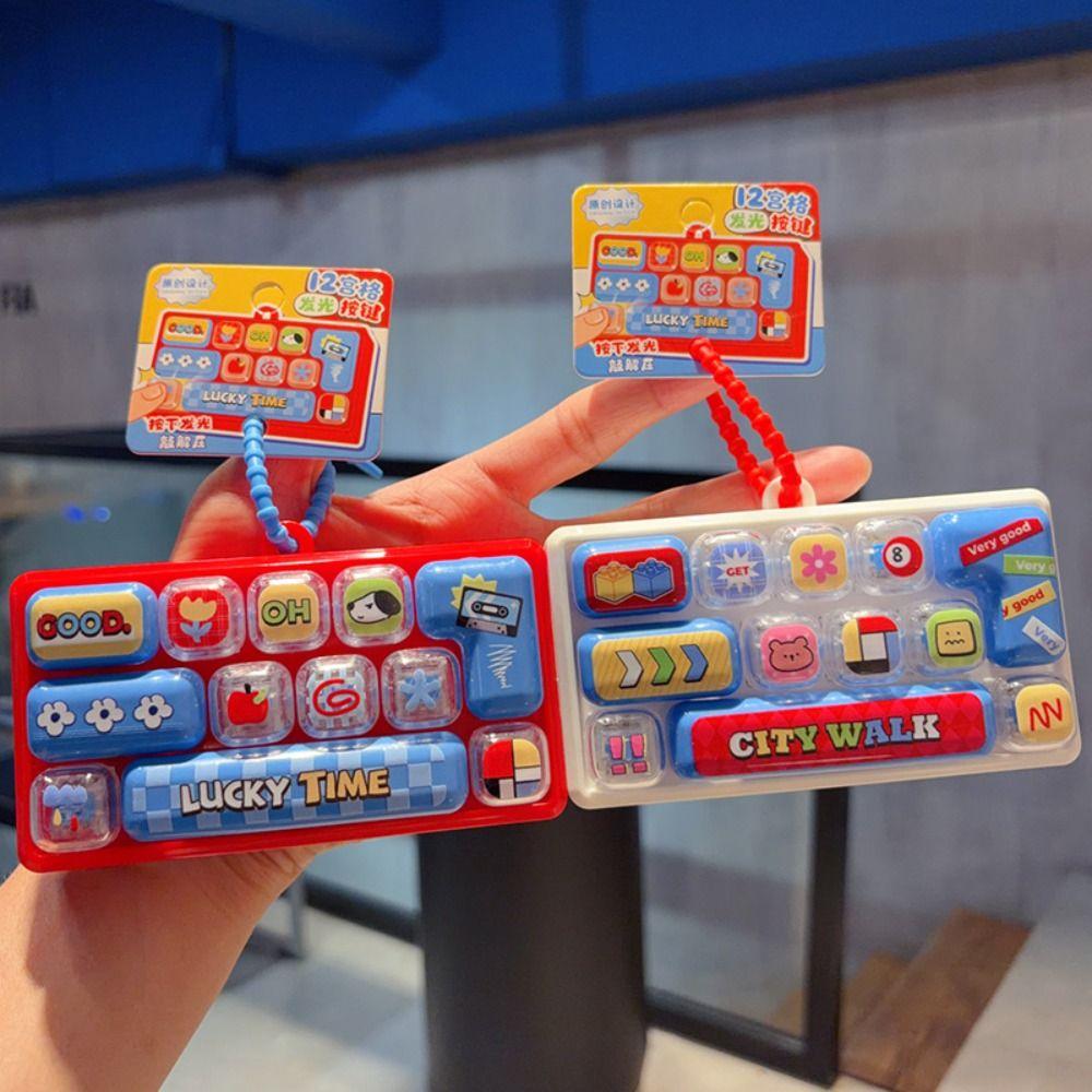 Hangable Stress Relief Fidget Toy 26 Keys Bag Pendant Charm Mechanical Keyboard Toy For Children