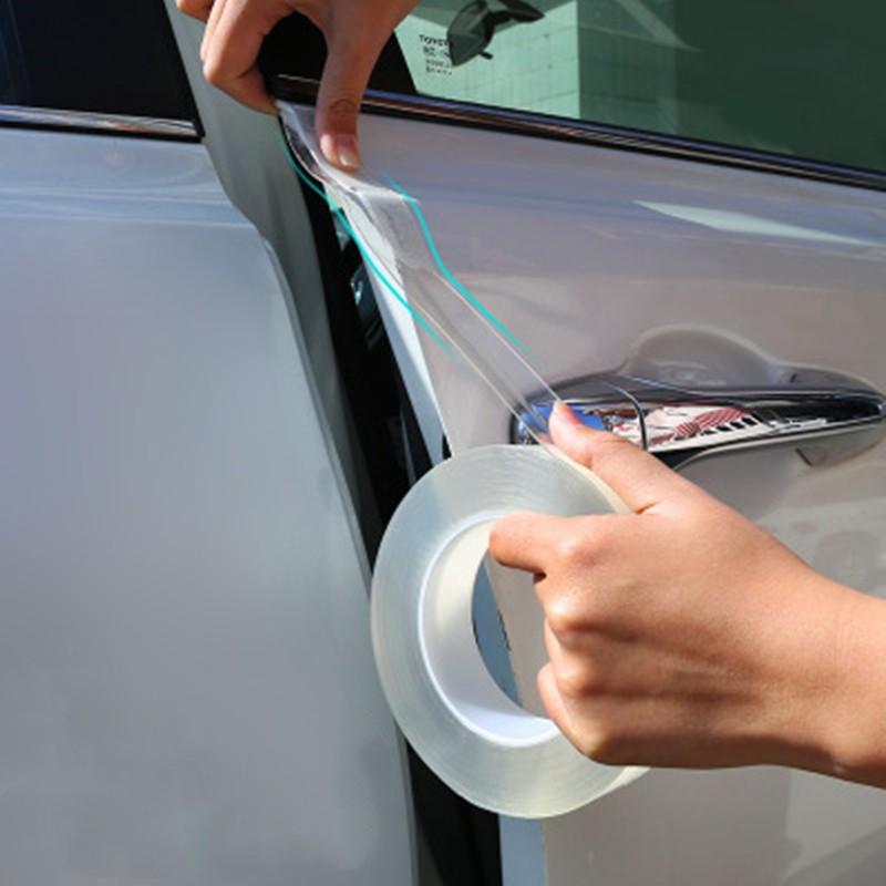 Car Door Sill Protector Transparent Anti Scratch Strip Trunk Guard Plate Universal Thick Protective Film