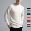 Men Cashmere Sweater Crewneck Solid Color Knited