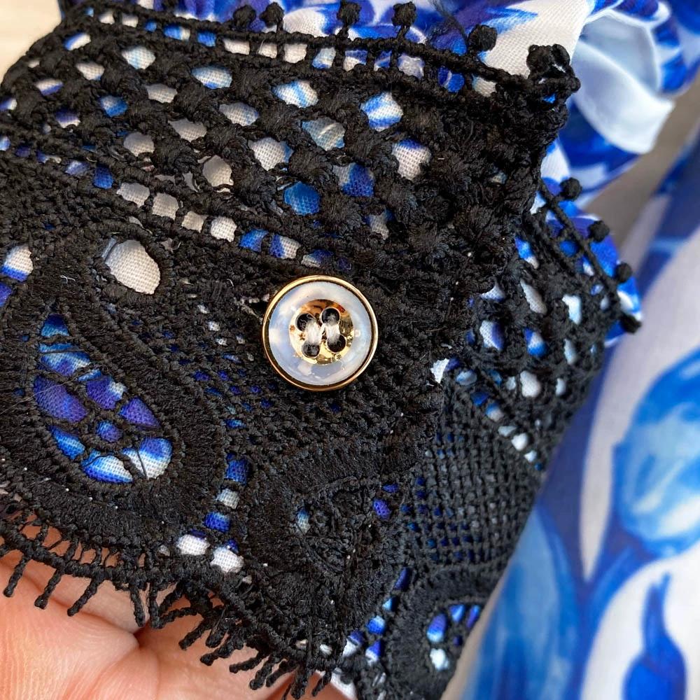 Весна Осень Женские Винтажные Принты Шифон Кружева Лоскутное Короткие Платья Для Вечеринок