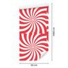 Hippie wallpaper background coral, white and red 50x1000