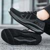 Four-season Style Flying Woven Breathable Mesh Casual Sports Shoes,men's Anti-slip Wear-resistant Running Shoes and Sock Shoes