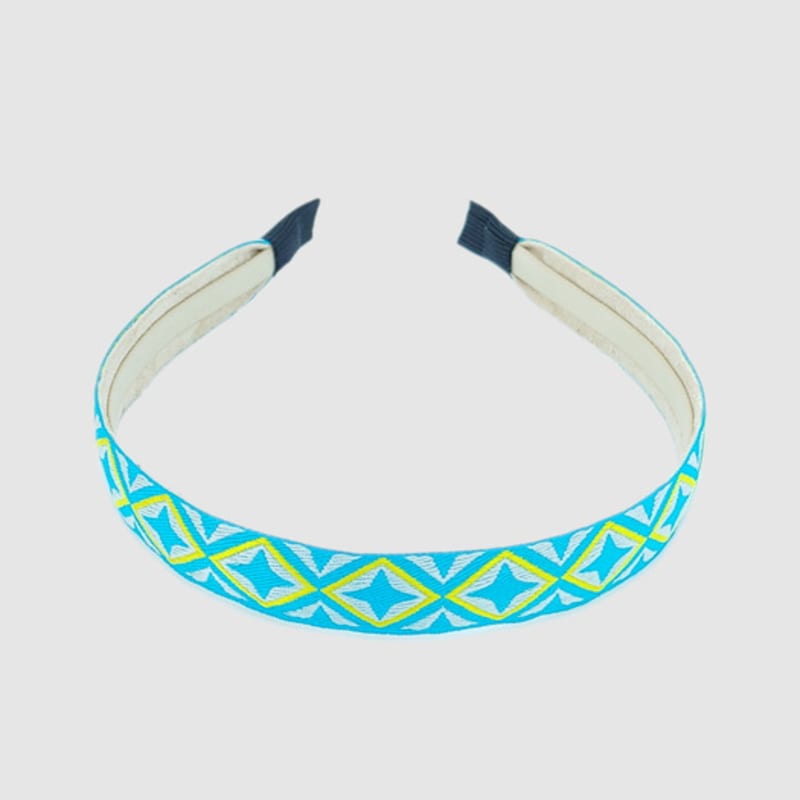 Повязка на голову с африканским узором LALA-МЯТНЫЙ