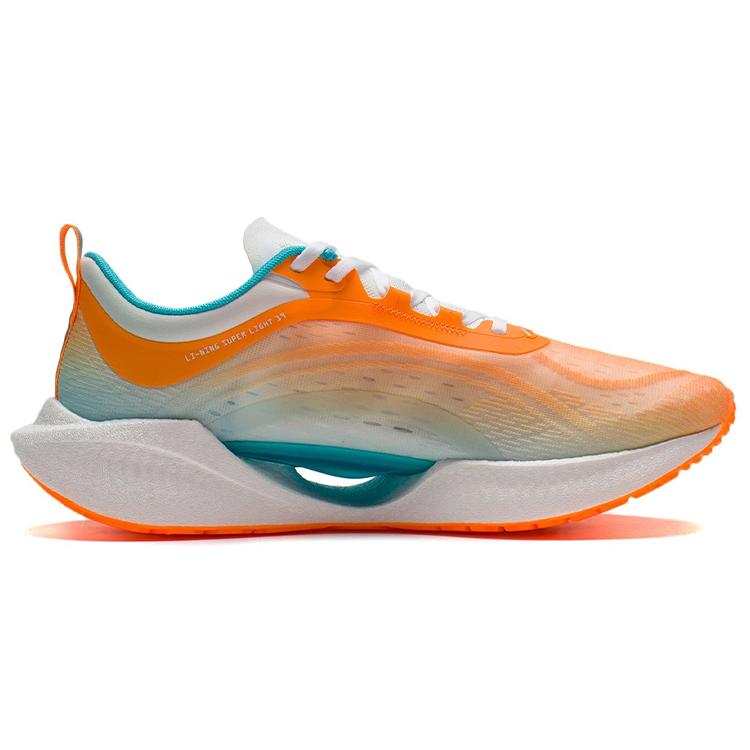 Li Ning Super Light 19 Нескользящие Износостойкие Амортизирующие Низкие Беговые Кроссовки Мужские Оранжево-Синие ARBS001-13