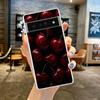 Для Google Pixel 10 Pro Прозрачный чехол для телефона Pixel 9 Pro XL Pixel 8 Pro 9A 8A 7A 7 6A 6 Pro Мягкая TPU накладка Красная вишня