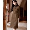 Elegant Long Sleeve Mid-Length A-Line Dress