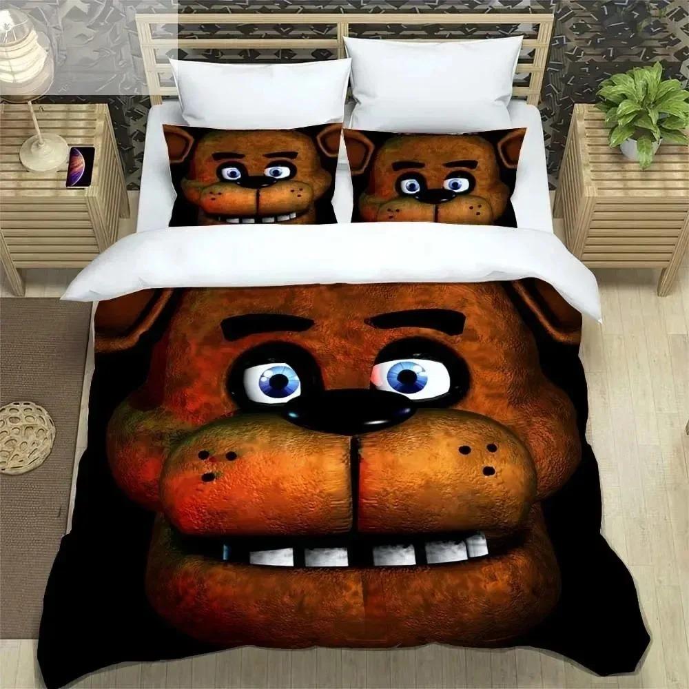 3D Комплект постельного белья F-Five-Nights At Freddy´S Fnaf Пододеяльник Одеяло Постельное Белье Молодежь Девочки Мальчики Украшение Спальни Подарок