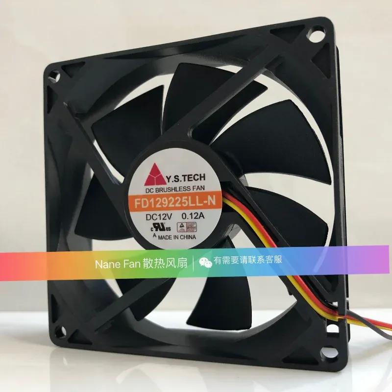 New CPU Fan For Y. STECH FD129225LL-N 12V 0.12A 9025 9cm Server Chassis Cooling Fan 90*90*25mm