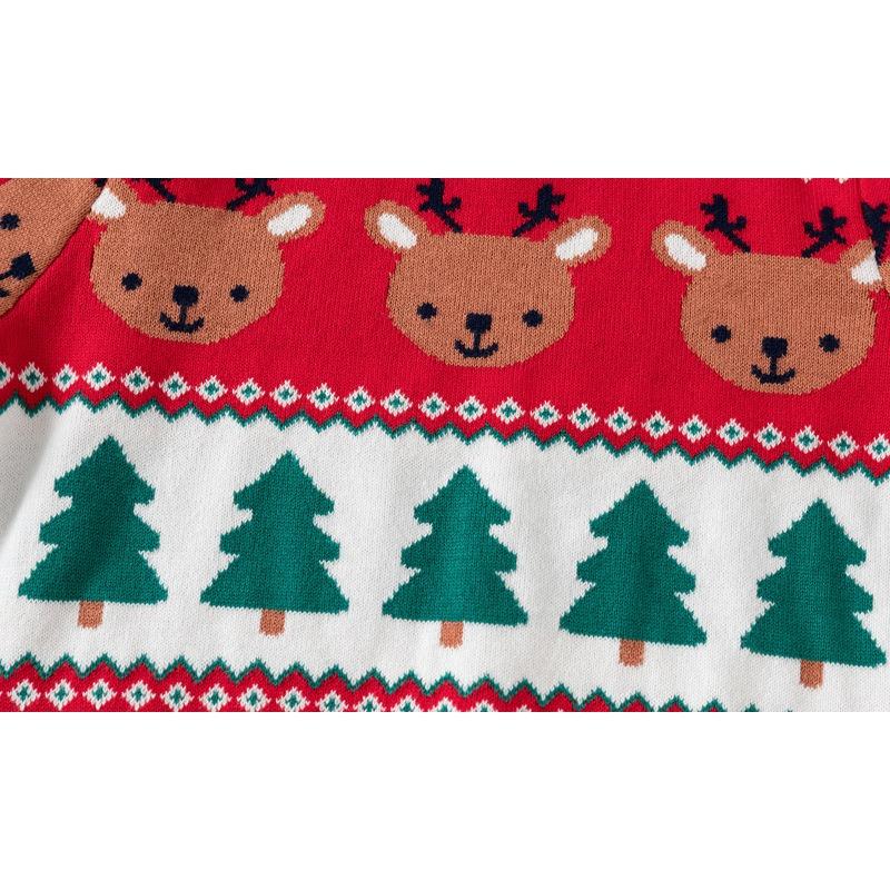 European and American Style Children's Clothing Boys Christmas Deer Jacquard Knitted Sweater Autumn New Baby Sweater
