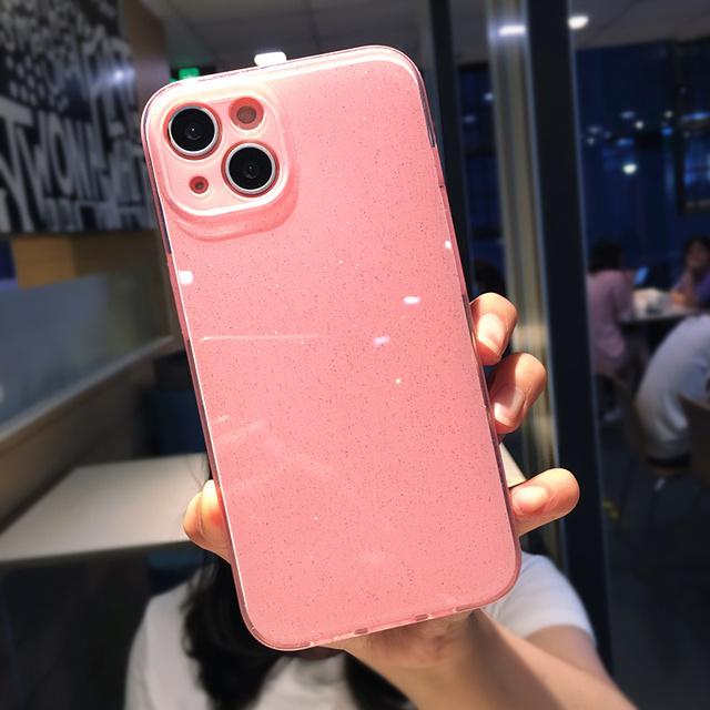 Прозрачный чехол для телефона с ледяным кристаллом и блестками для Iphone 13 12 11 Pro Max Xr Xs X 11 13 Pro, защита объектива, противоударная прозрачная задняя крышка