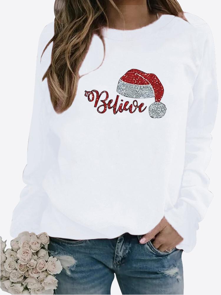 Autumn New Sweater Women's Printed Tops T-shirt Ladies Round Neck Long Sleeve Casual Sweatshirt Plus Size Blouse