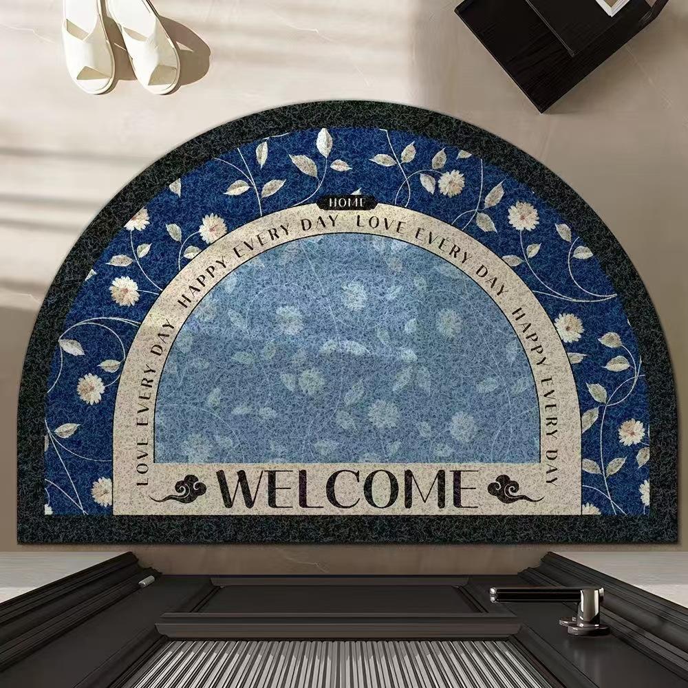 Ковер в американском стиле в стиле ретро, противоскользящий коврик, легкий роскошный полукруглый коврик, устойчивый к грязи, входной коврик