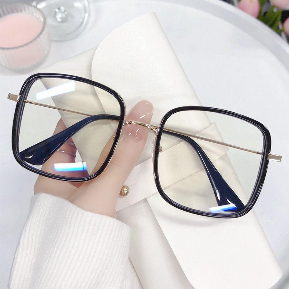 Portable Blue Ray Blocking Anti-Blue Light Glasses Eye Protection Metal Square Eyeglasses Ultralight Pc Frame Eyewear Men Women