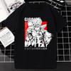 Plus Size Jojo Bizarre Adventure Anime Men T Shirts Cool Printed Cotton Black Tees