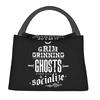 Индивидуальный заказ Haunted Mansion Stretching Lunch Bags Women Термосумка-холодильник Изолированная Ланч-бокс для работы, пикника или путешествий