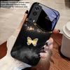 Розовая бабочка Пепельно-синий Для Vivo Y76 16 55 V29 Lite 5G 25 23 30 iQOO Z9X 12 Pro Neo X200 100 90 60 Закаленное стекло Чехол для телефона