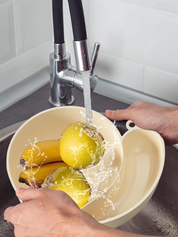 Корзина для слива фруктов в форме улитки Креативная Автоматическое вращение Чистая Раковина для мытья овощей Многофункциональная Многоразовая